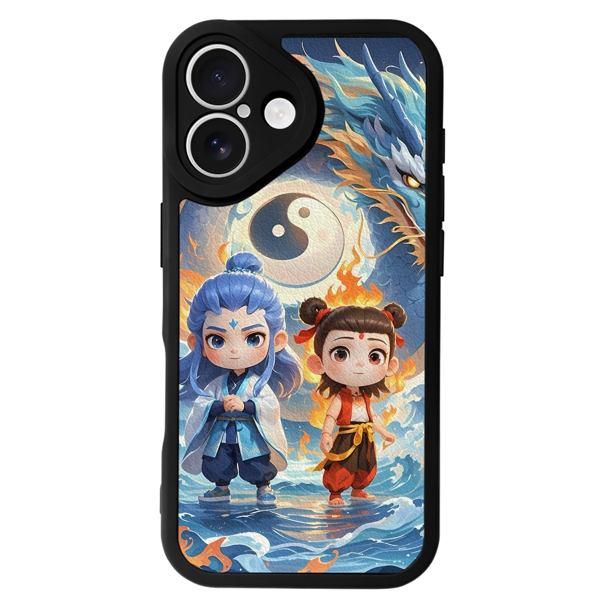 （画像用） Ne Zha 2 ナタ 魔童の大暴れ 【iPhone 16シリーズ対応】シリコンスマホケース（レザー調） 材質：シリコン